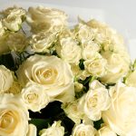 The Classic Rose bouquet with cream and white roses by DV Flowers
